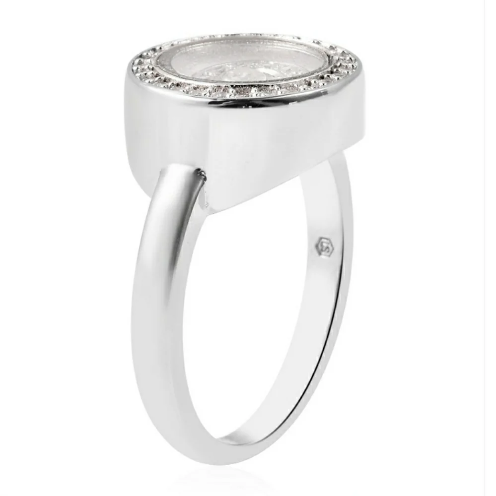 💙NEW! White CZ Sterling Silver Halo ring🤍
